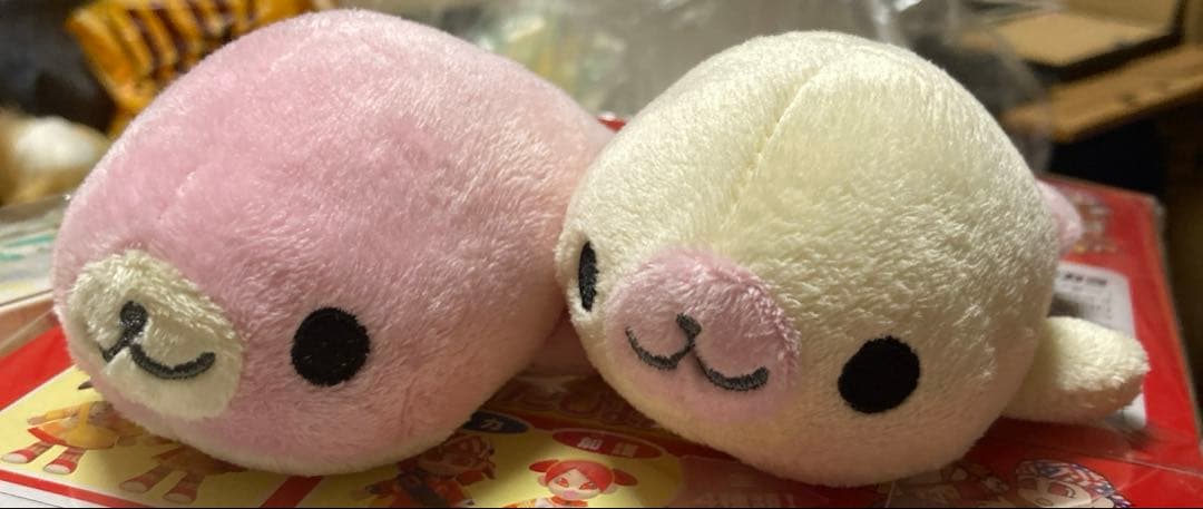 まめゴマ　ぬいぐるみ　2個セット　ブルブル震える 全5種コンプセット ボールチェーン付きぬいぐるみ 「まめゴマ