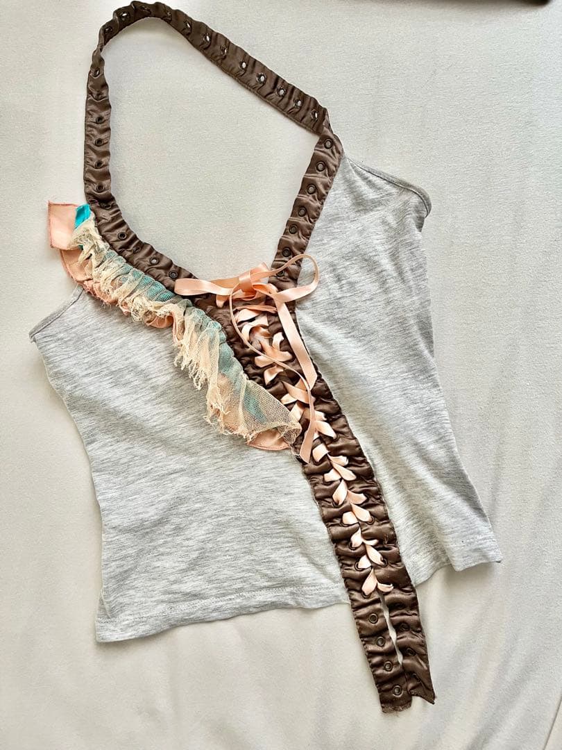 D&Gフリル付き編上げキャミソール