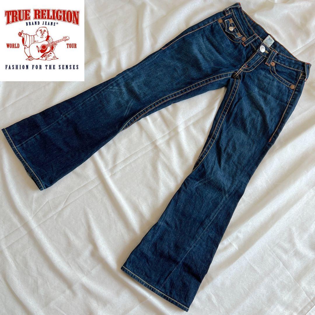 匿名配送】トゥルーレリジョン レディース ブーツカットデニムパンツ