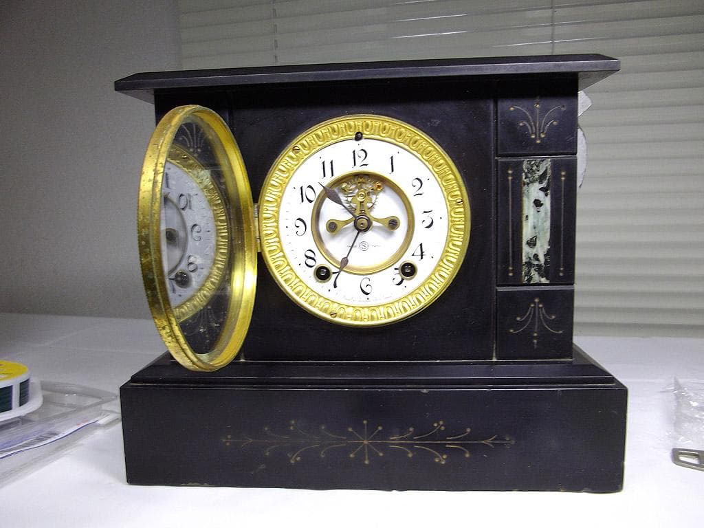 精工舎 ゼンマイ機械式 振り子 置時計 戦前 稼働品 ボンボン時計 アンソニア