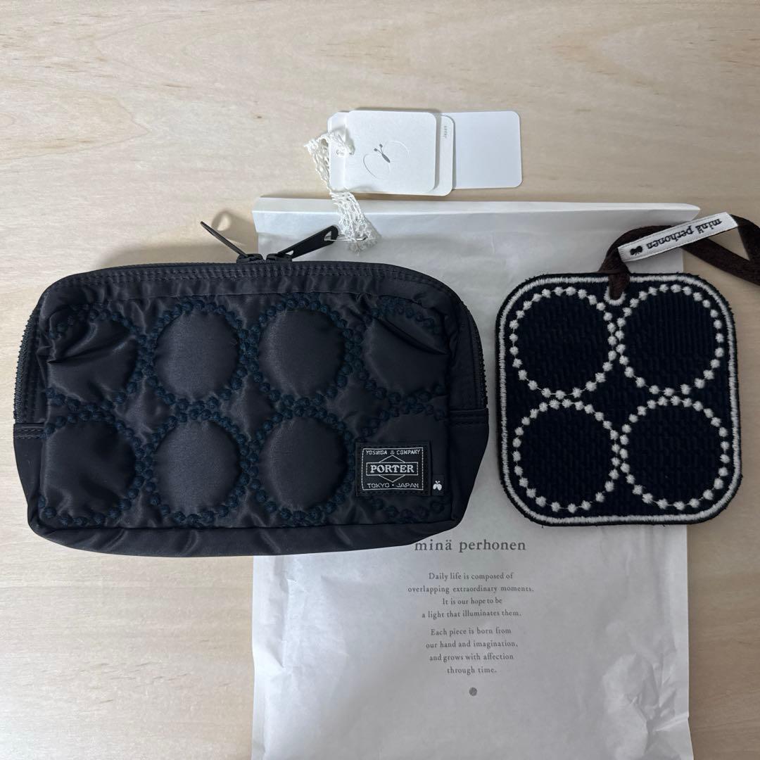 minä perhonen × PORTER コラボ POUCH navy