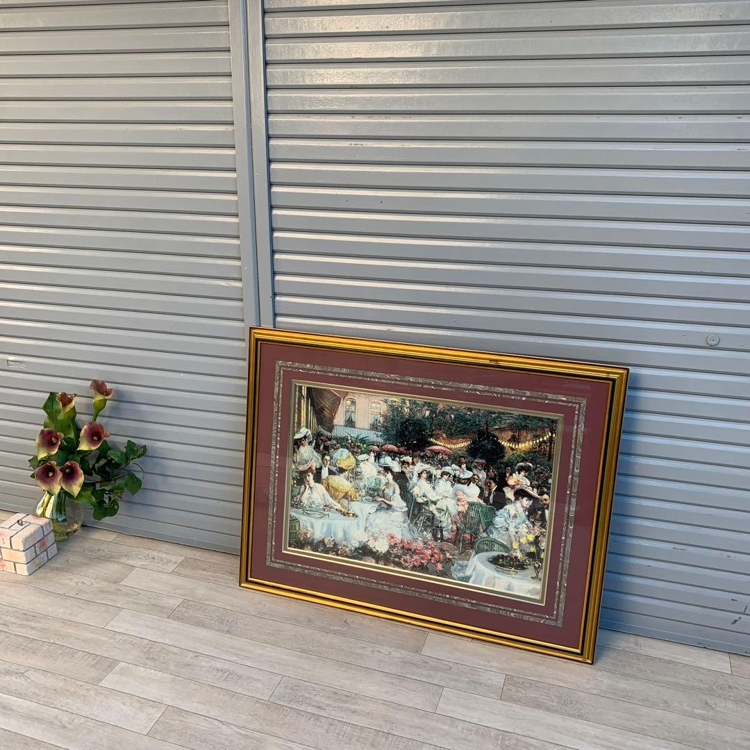 ホテルリッツの夕食　ピエールジョルジュ　額縁　世界の名画　絵　レプリカ　アート