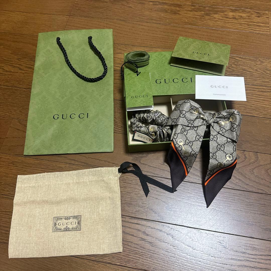 GUCCI ヘアアクセサリー　シュシュセット