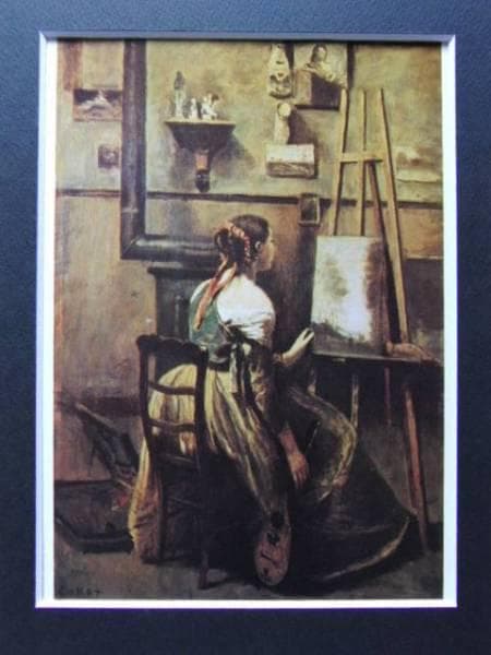 ジャン＝バティスト・カミーユ・コロー、【アトリエ】、希少な額装用画集より