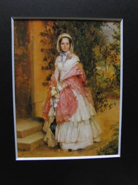 メンツェル、クララ・S・v・クノーベルスドルフ夫人の肖像、19世紀外国巨匠作家