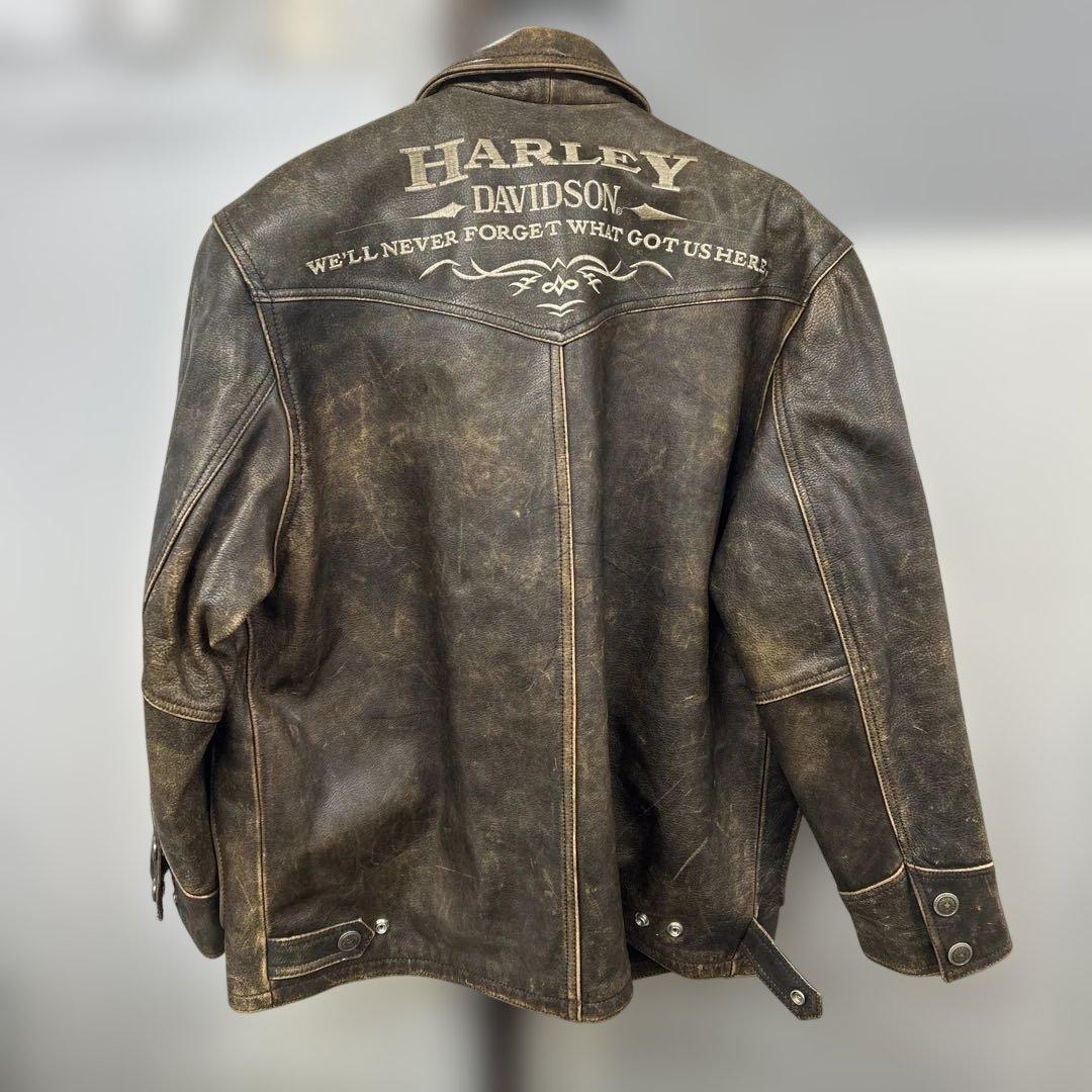 S*8様 ハーレーダビッドソン シングル ライダース レザージャケット 革ジャン Harley Davidson（ハーレー・ダビッドソン） ハーレーダビッドソン純正