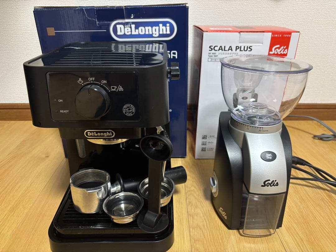 コーヒーメーカー・エスプレッソマシン De'Longhi Stilosa & Solis Scala Plus
