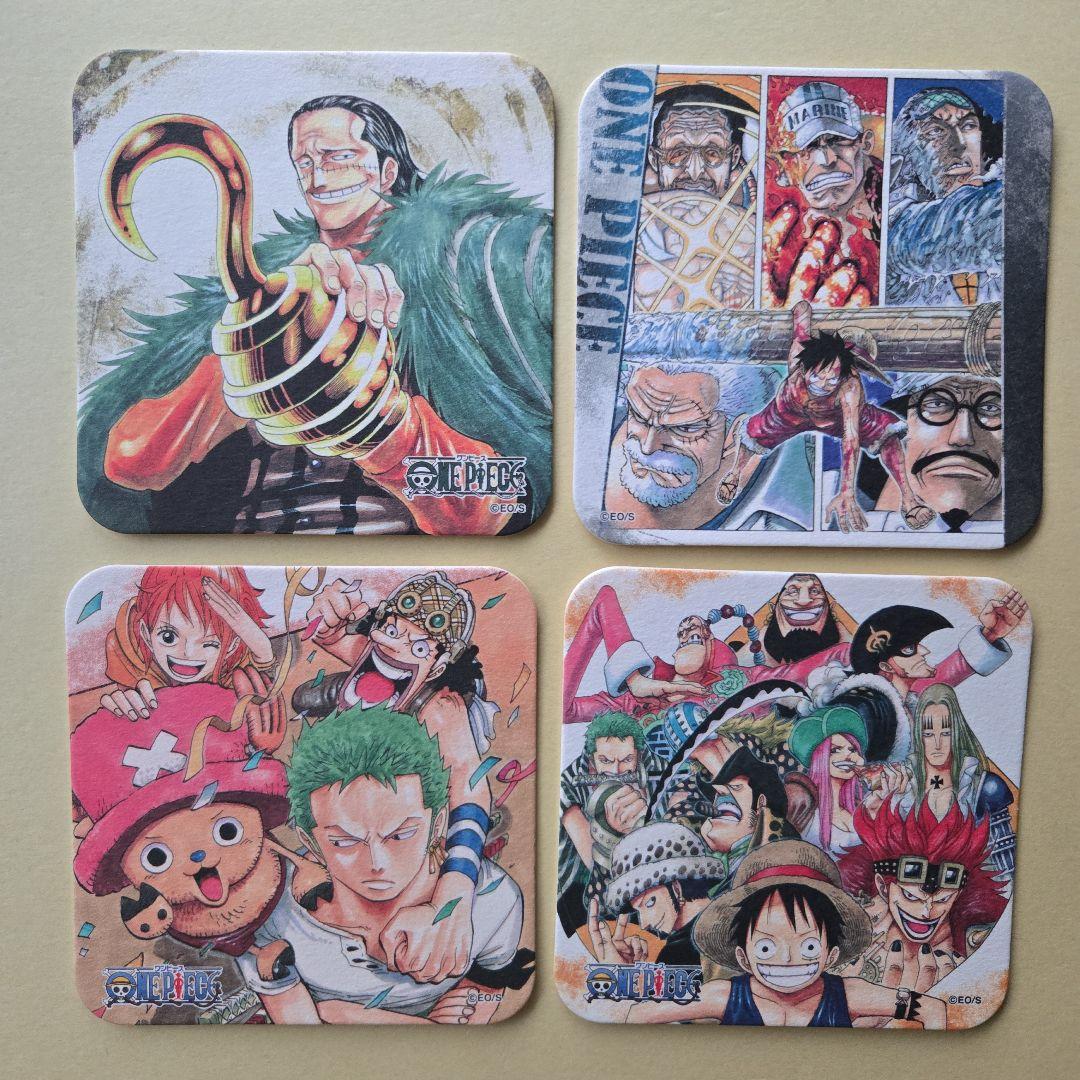ONE PIECE 創刊50周年ジャンプ展(2018) アートコースター 4点 - メルカリ