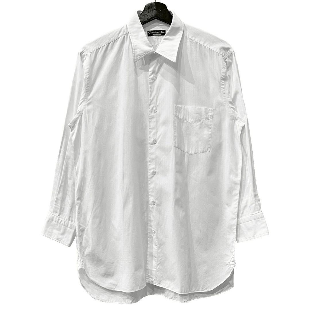 90s Christian DIOR コットンソリッドシャツ 名作 HOMME