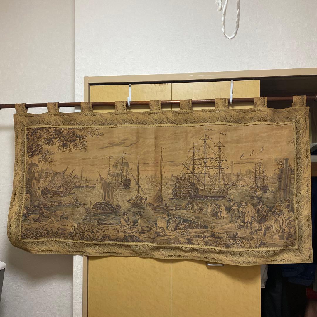 【ヴィンテージ】海洋風景 タペストリー ローゼル 西ドイツ製ラヴェルアート
