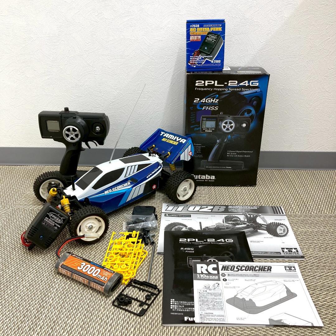 TAMIYA タミヤ 1/10RC ネオスコーチャー シャーシ フタバ 送信機