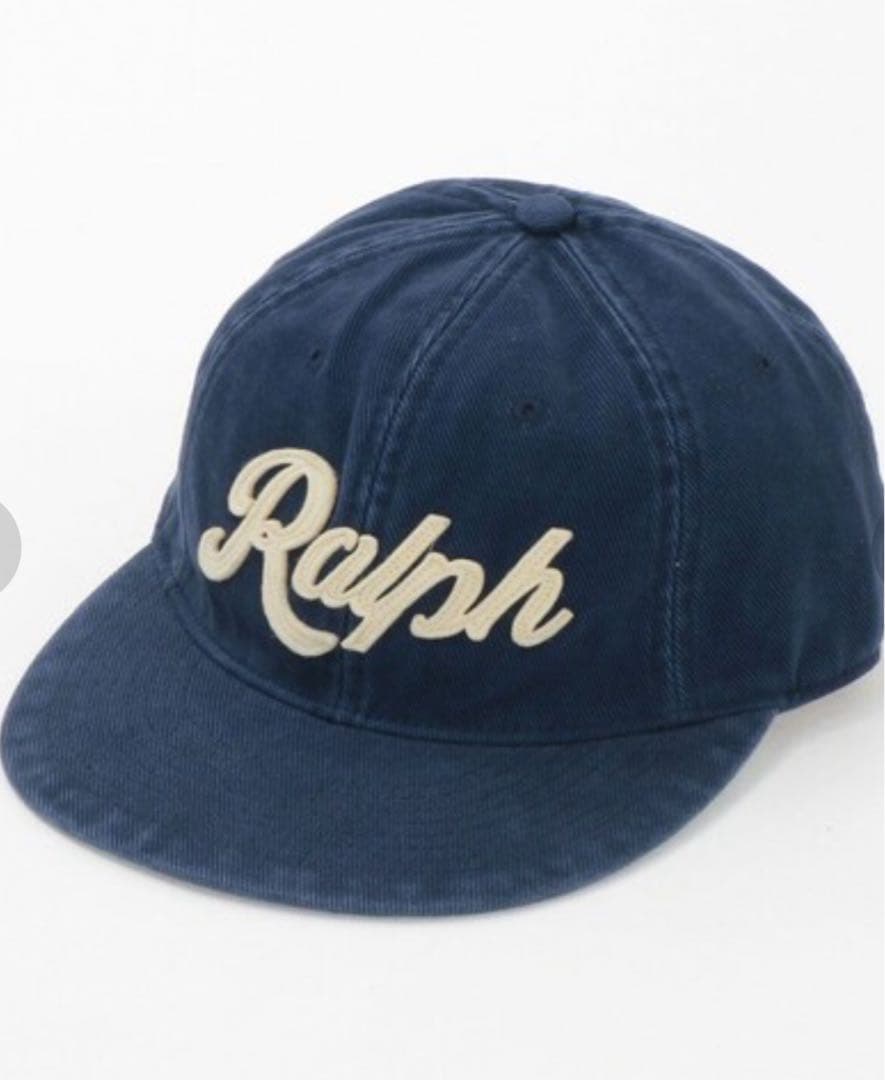 Ralph ネイビー 刺繍ロゴ ベースボールキャップ