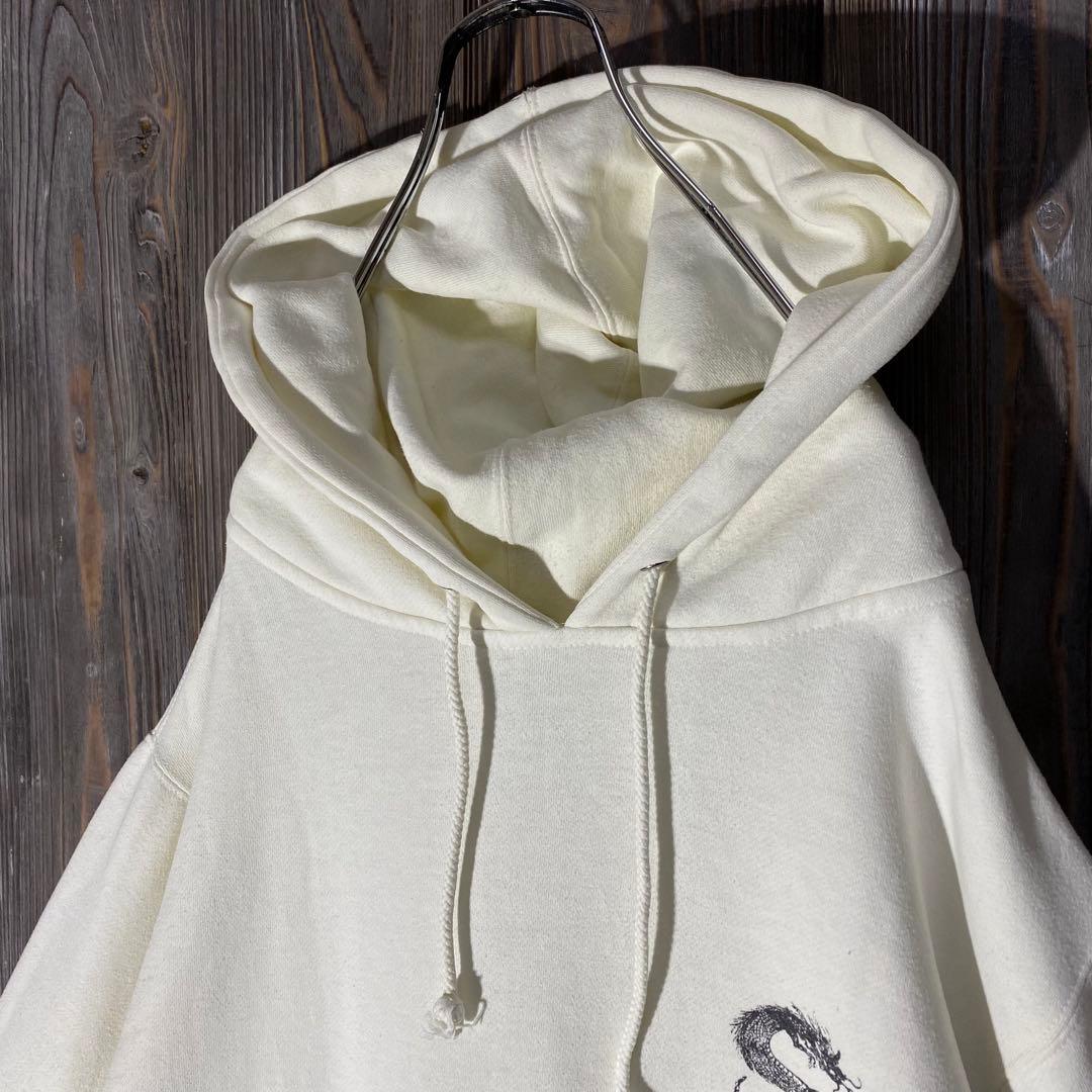 90s Old Stussy オールドステューシー パーカー ドラゴン 紺タグ