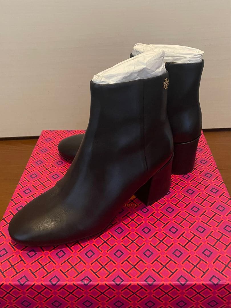 【専用】Tory Burch ブラック　レザー　ショート　ブーツ US5.5