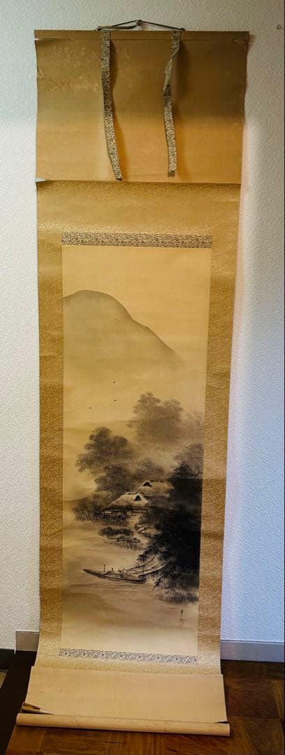 水墨画 山水画 風景画 掛け軸 壁掛 帝保