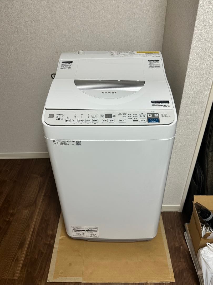 悪*ヴ様 SHARP 洗濯機 ES-T5E8-KW 5.5kg 乾燥付き