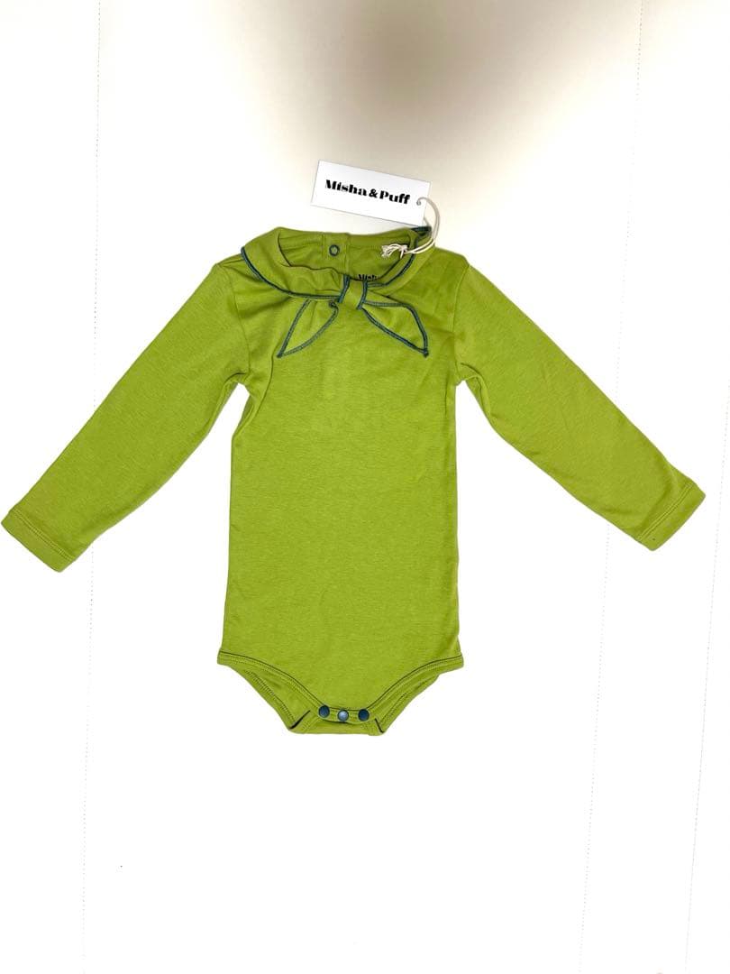 【新品未使用】Misha & Puff グリーンロンパース 18M-24M