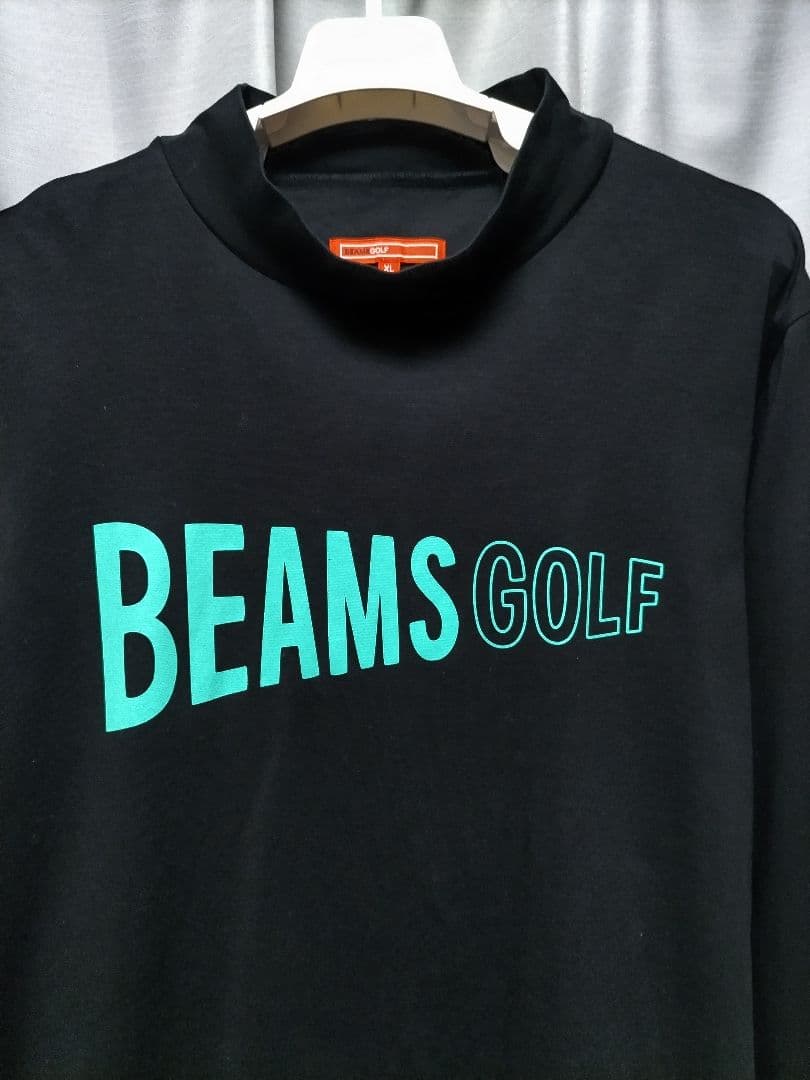 ビームスゴルフ　モックネック　黒 BEAMS GOLF（ビームス ゴルフ）ORANGE LABEL / リブ袖フリル モック