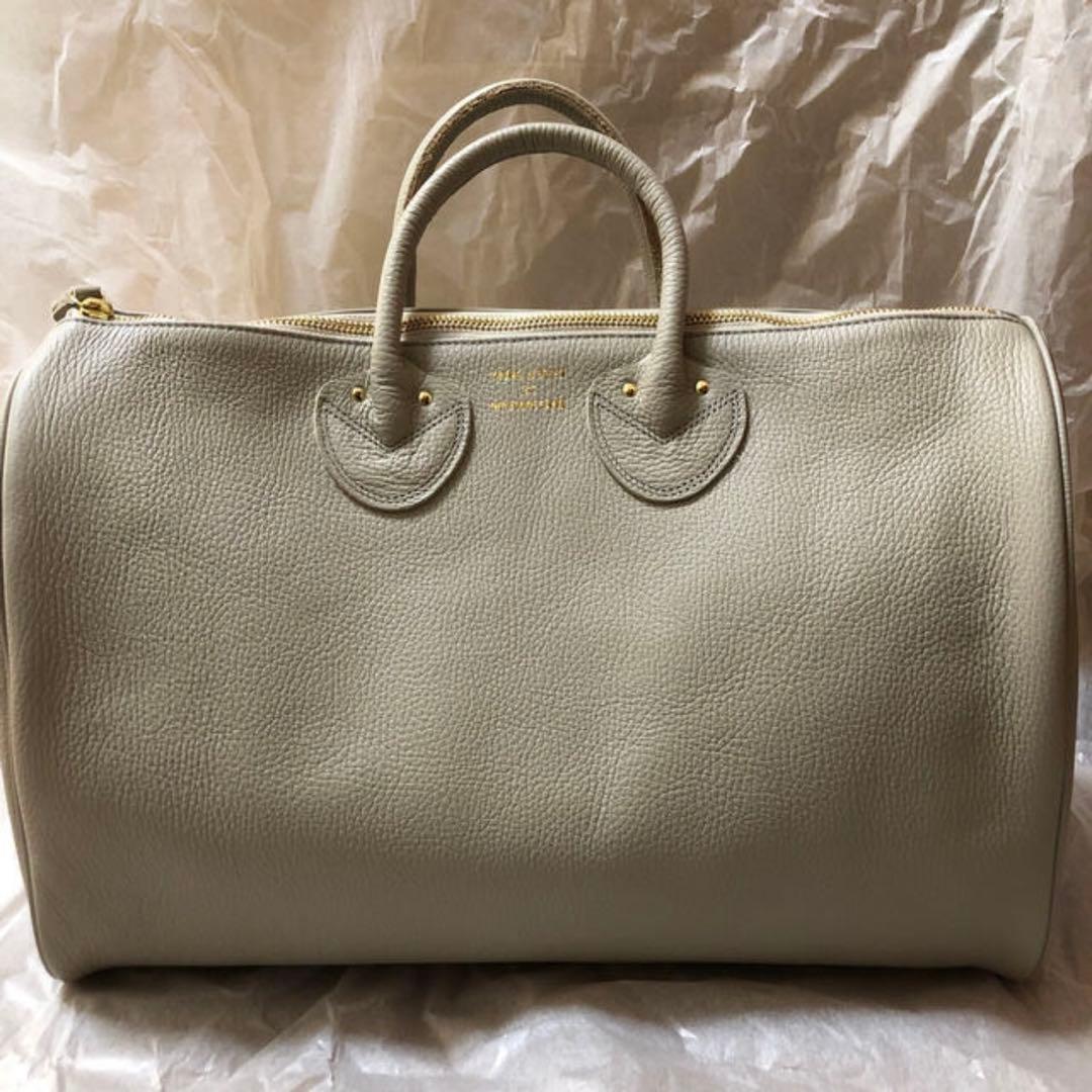 極美品★ヤングアンドオルセン ボストンバック ベージュ M