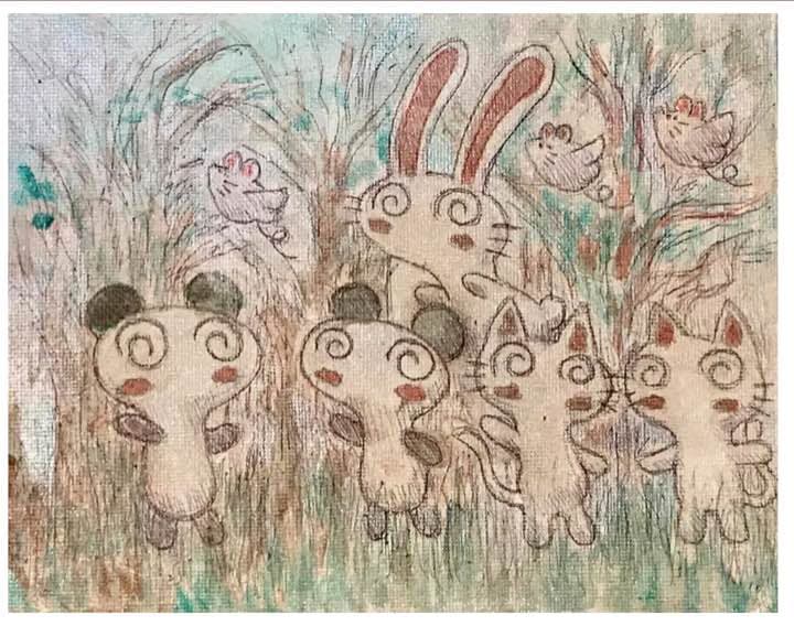 サラ直筆原画「Summer adventures」 Sarah Caudle 来日！！ 『Huakaʻi』 ジャパン ツアー2024 Summerのご