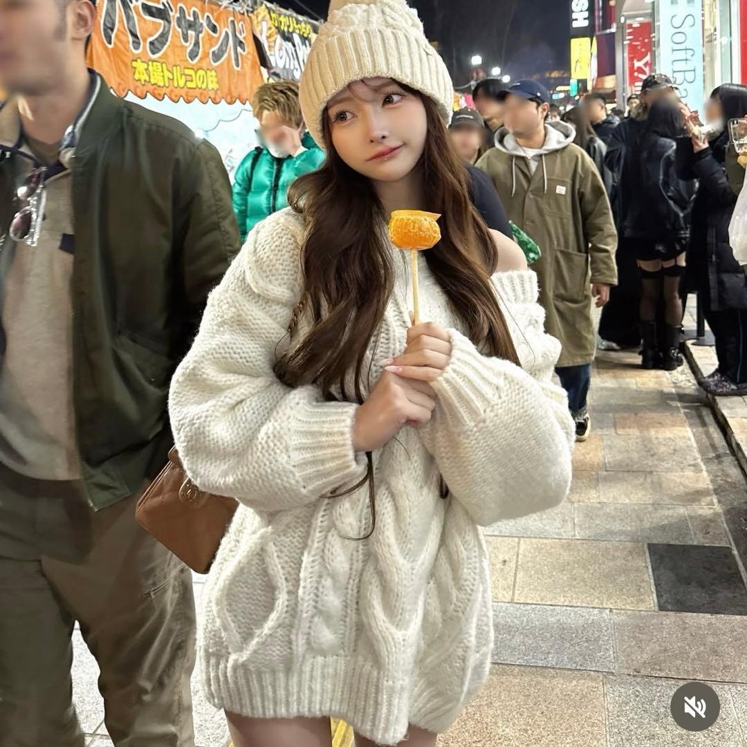 CHICO ケーブルVルーズニットワンピース - メルカリ