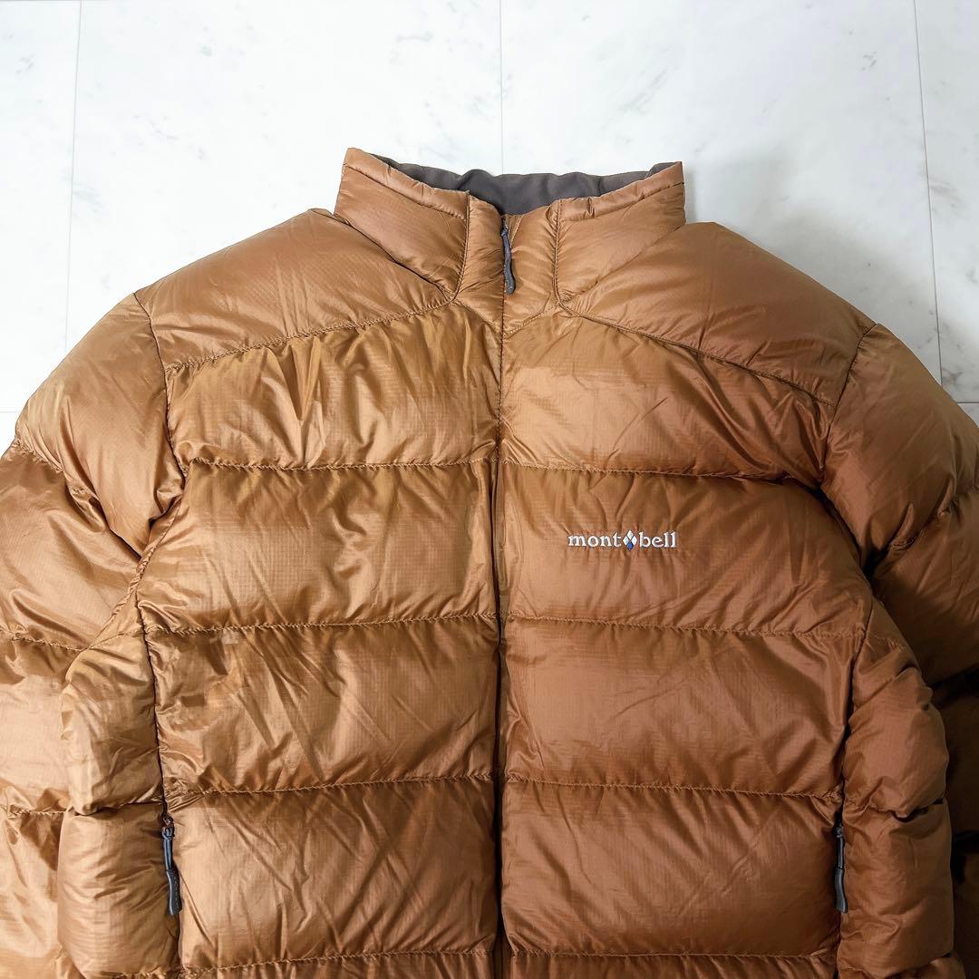 希少カラー》モンベル ライトアルパインダウンジャケット ブラウン系