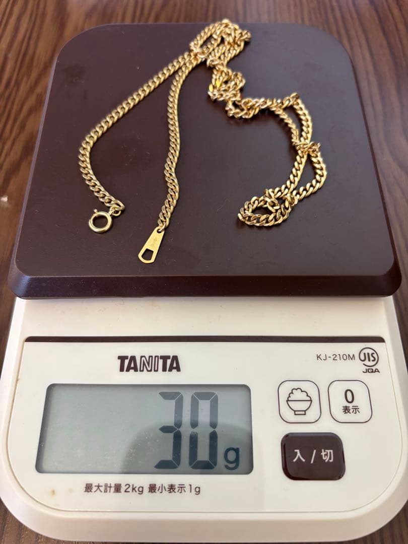 K18 造幣局刻印あり　メンズネックレス　30グラム