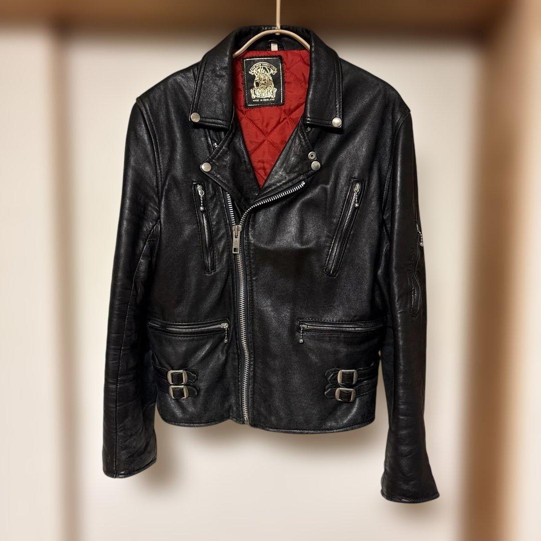 666死神タグ ダブルライダースジャケット