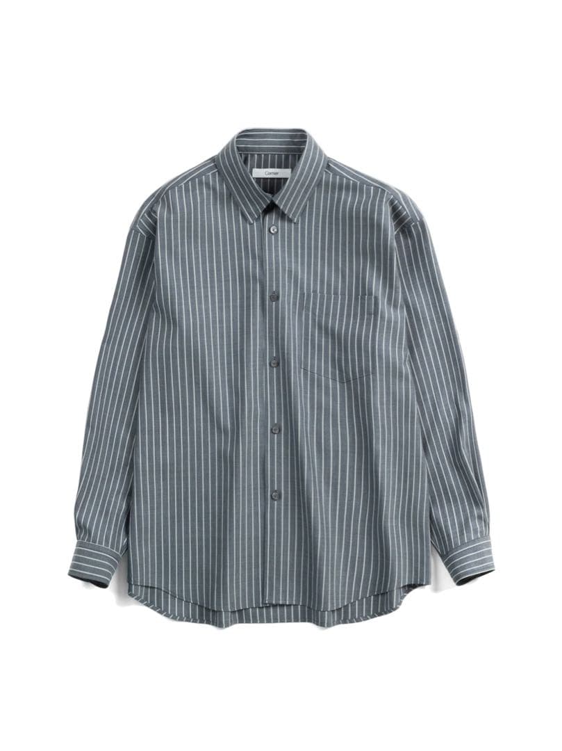 【着用1回のみ】Cornier コルニエ WOOL STRIPE SHIRTS