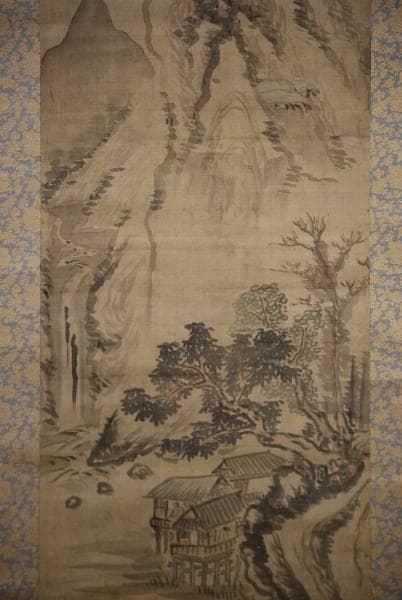 模写/岡田米山人/山水人物画賛/布袋屋掛軸HD-146 模写/岡田米山人/山水人物画賛/布袋屋掛軸HD-146 模写/岡田米山人/山水