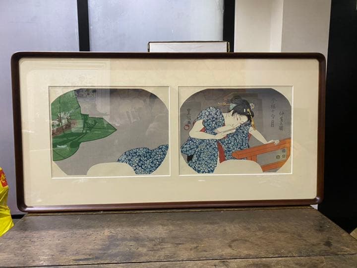 ‼️リサイクルFORTで検索‼️浮世絵の️傑作品‼️豊国作で印刷工芸品‼️現代建築に合う③