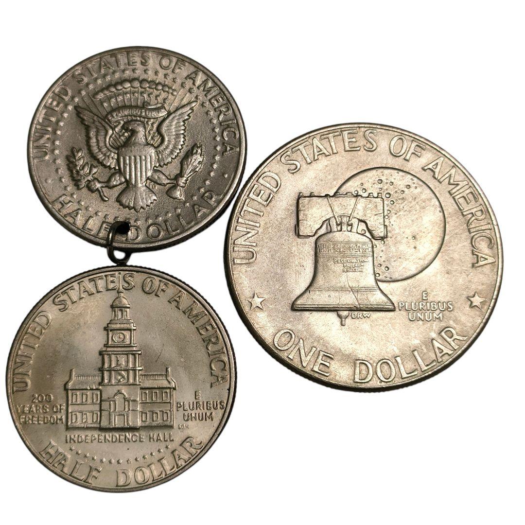 アメリカ 建国200周年記念 1ドルハーフダラー 3枚セット 1776-1976