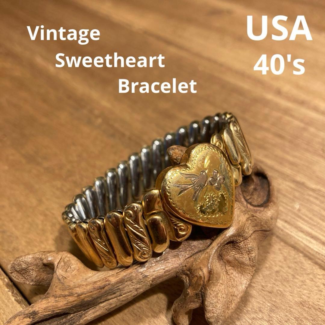 USヴィンテージ　スイートハートブレスレット　ジュエリー　スウィート米軍海軍