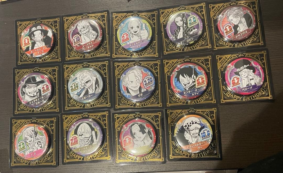 ONE PIECE バースデイ缶バッジ 2024 まとめ売り 14個