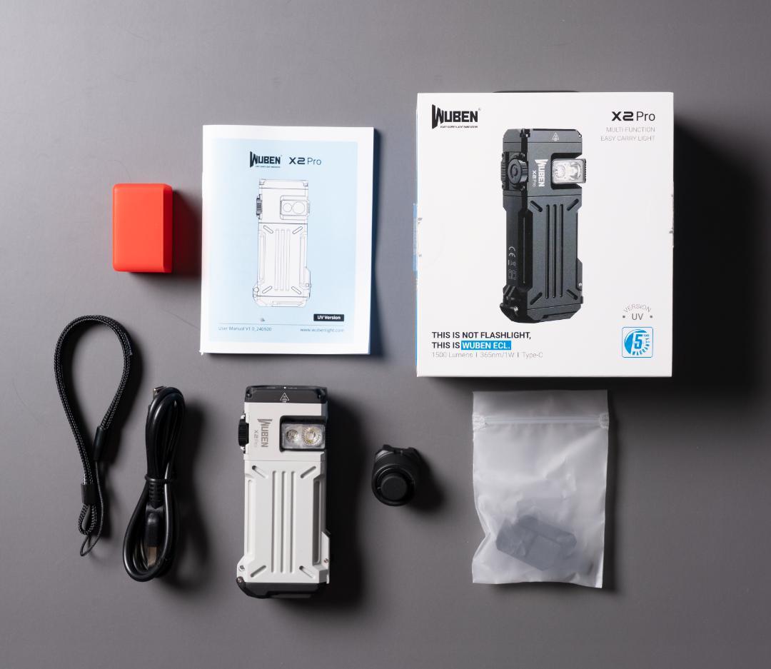 WUBEN X2 Pro 【UV version 】赤いディフューザー付き 常識を覆す斬新デザイン！機能性・耐久性に優れたアルミニウム合金製の