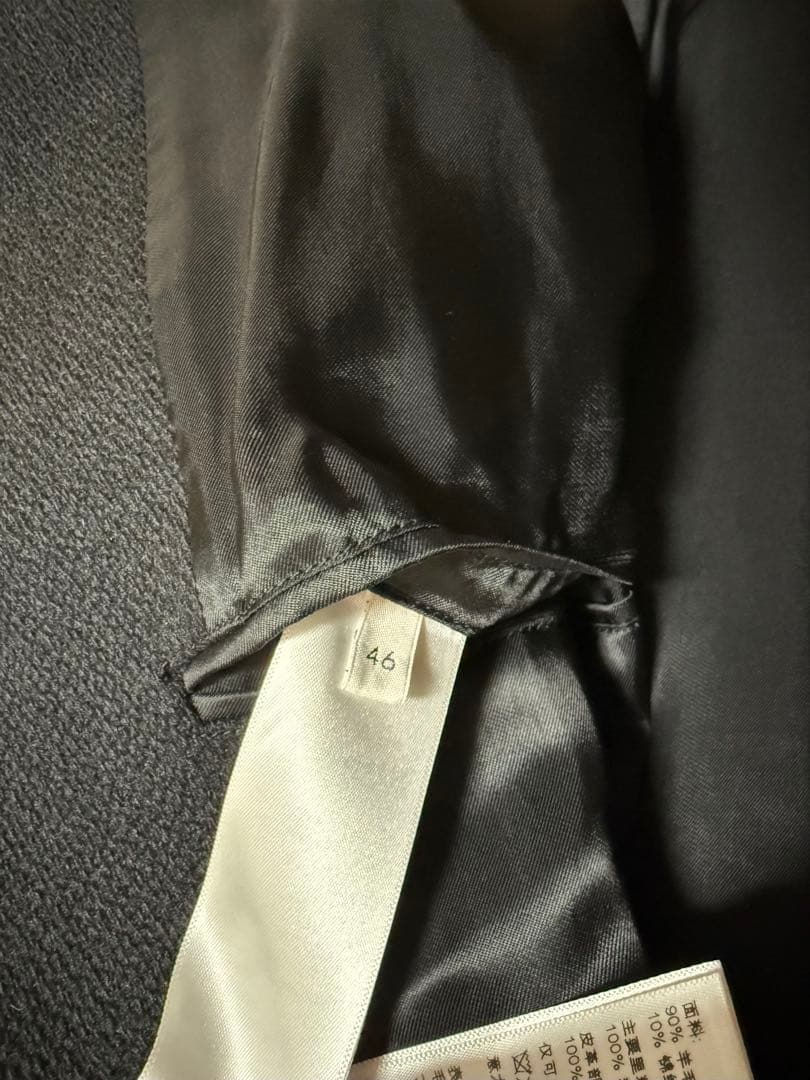 ポ*吉様 CELINE 19AWテディジャケット ブルゾン レザー切り替え ブラ