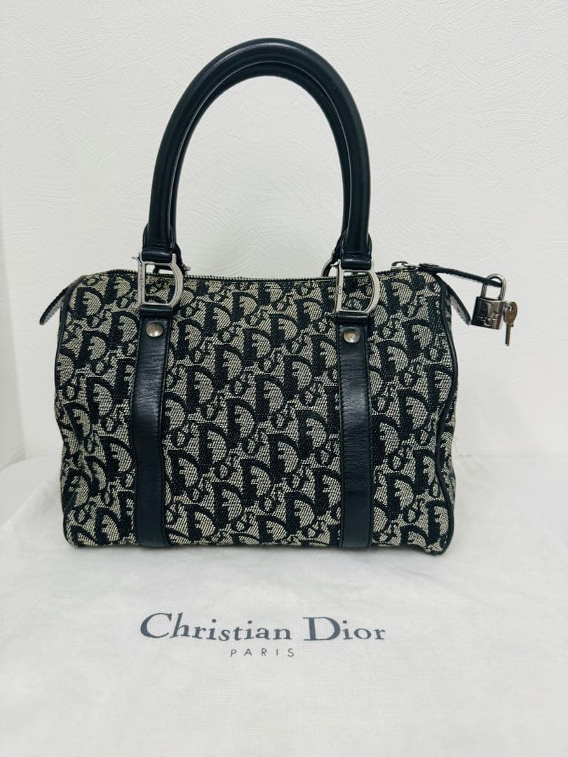 【希少】ディオール トロッター ハンドバッグ ミニボストン D金具 キャンバス