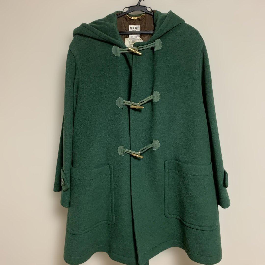 CELINE ダッフルコート 40サイズ ダークグリーン　ヴィンテージ