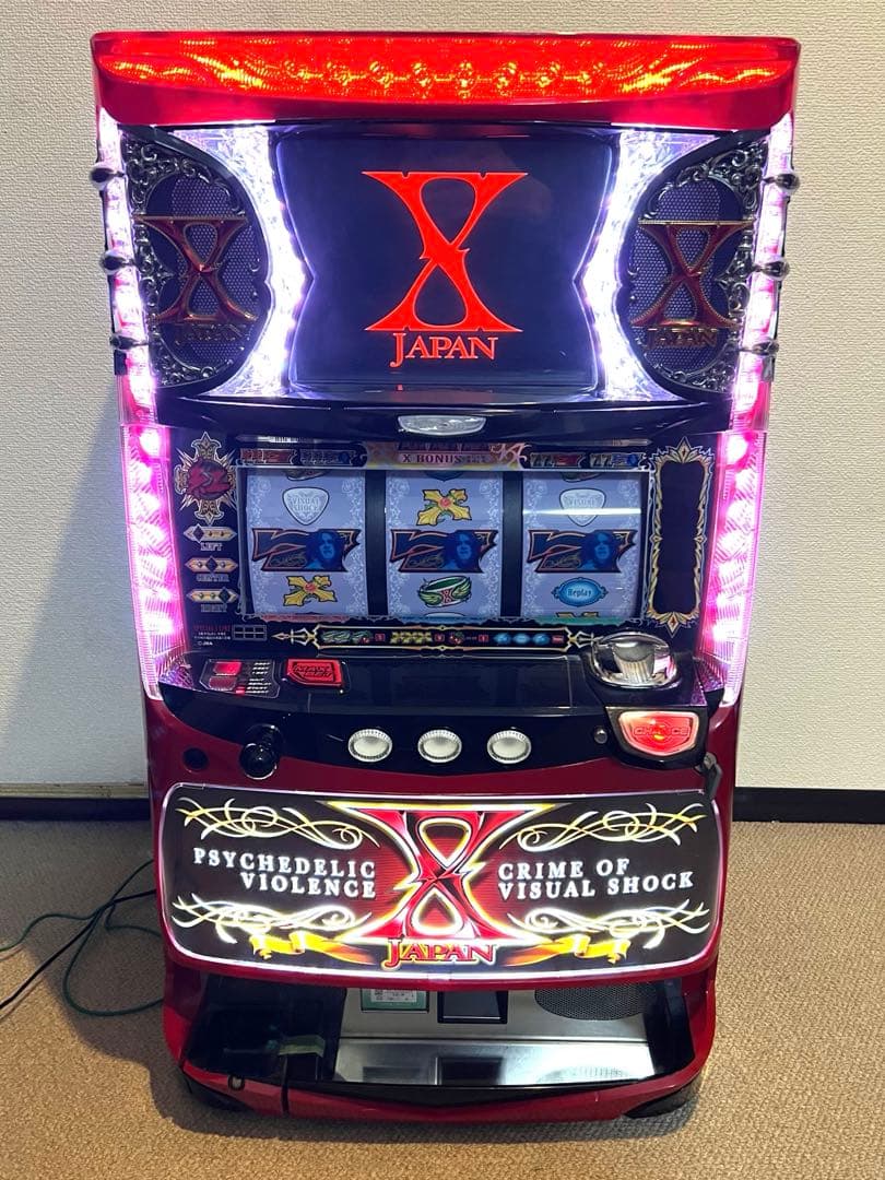 送料込 スロット実機(家庭用電源対応済・不要機付)　XJAPAN強行突破