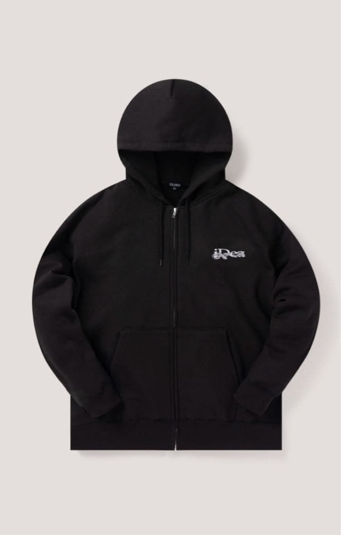 iDeaswam ジップパーカー ブラック - メルカリ
