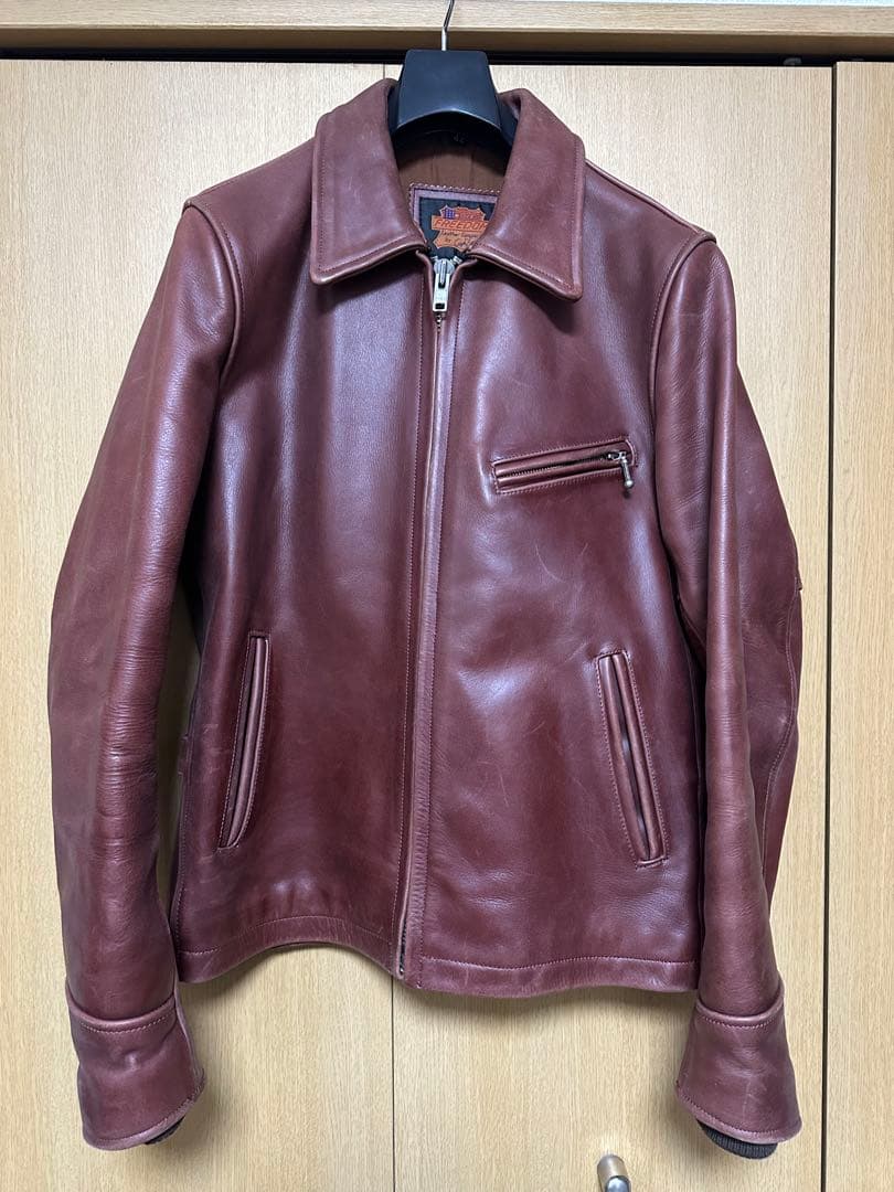 FREEDOM レザージャケット サイズ42 ブラウン