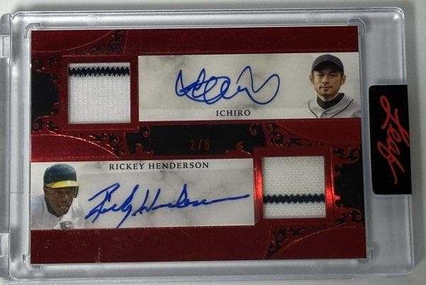 イチロー、R・ヘンダーソン 23 Leaf 5枚限定直筆サインジャージカード
