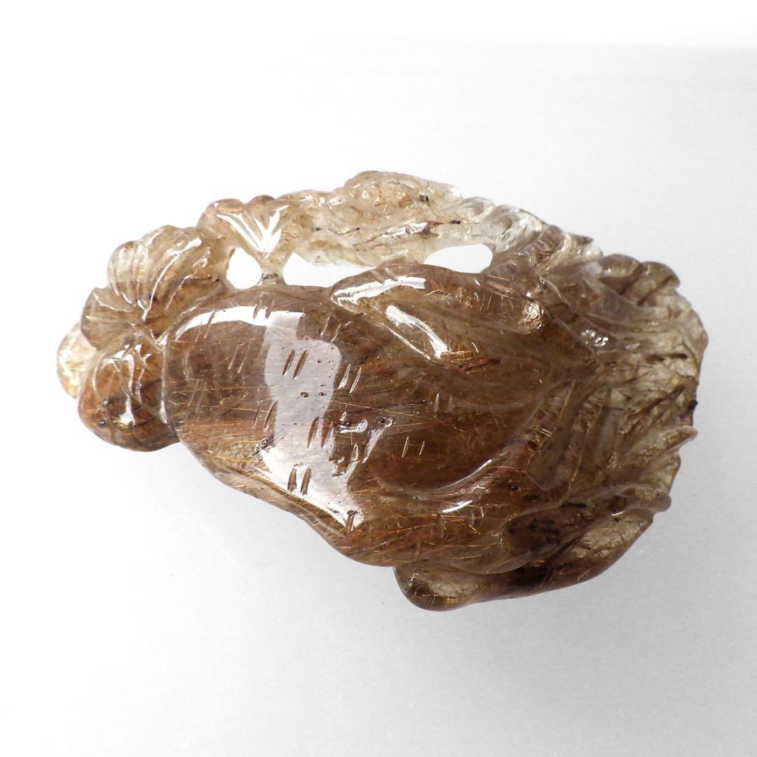 天然石ルチルクォーツ　根付2