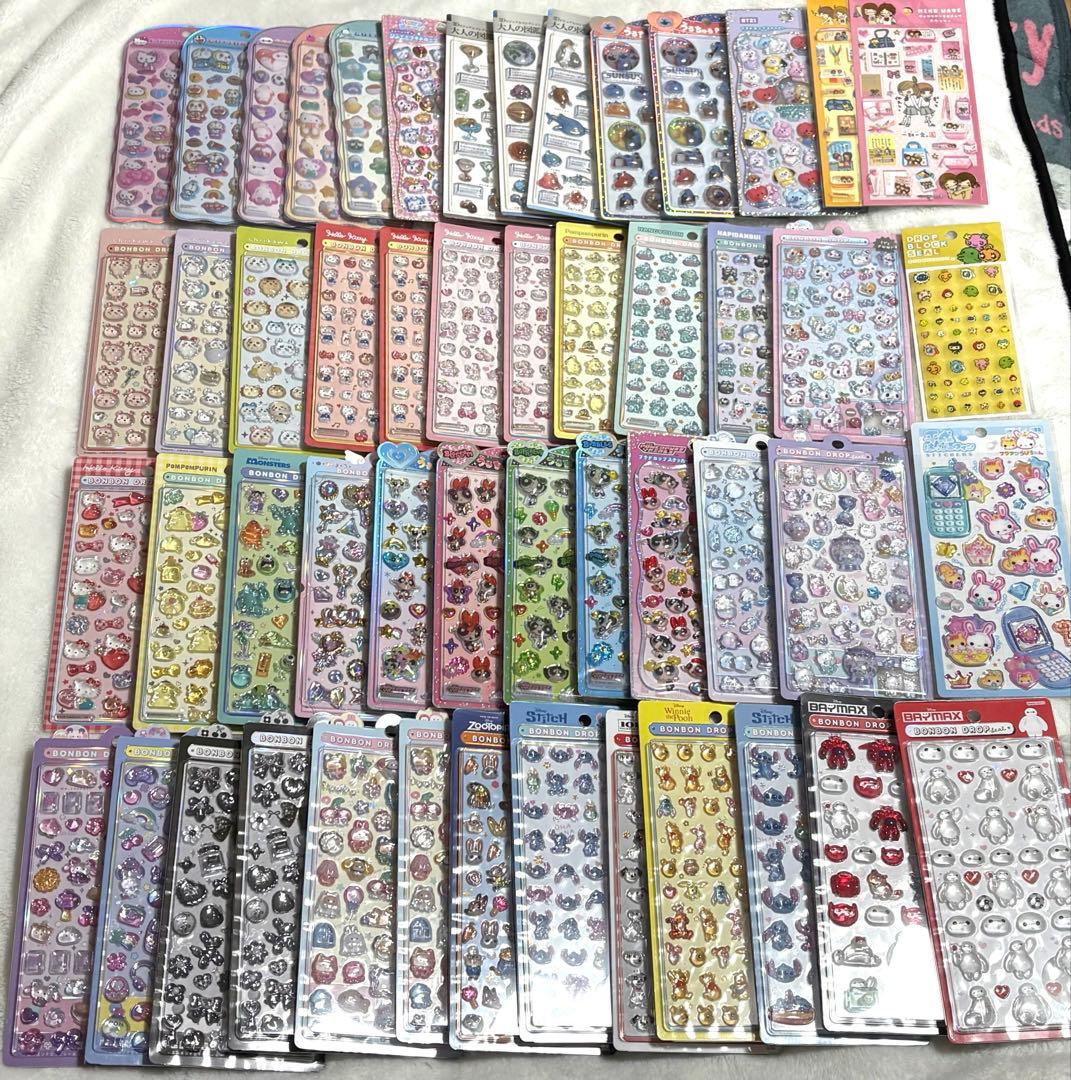 正規品 約50枚　まとめ売り　ボンボンドロップシール　サンリオ　ディズニー