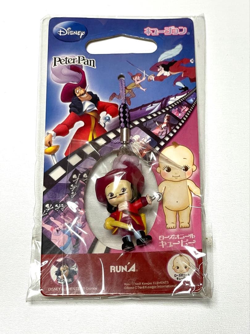 ディズニー キュージョン フック船長 根付ストラップ ローズオニール