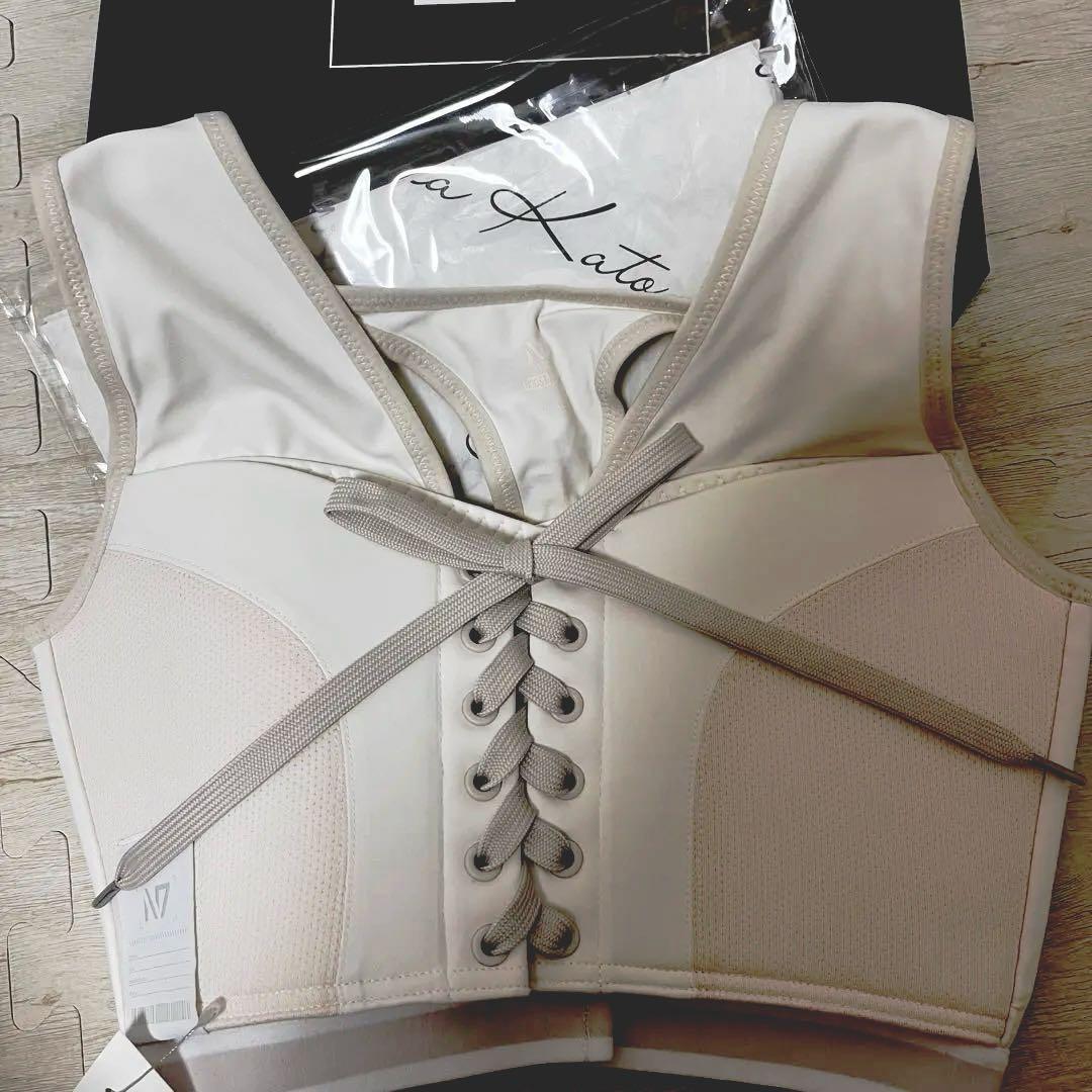 N7 ひなちゃんねる　レースアップ　スポブラ ホワイト　リニューアル