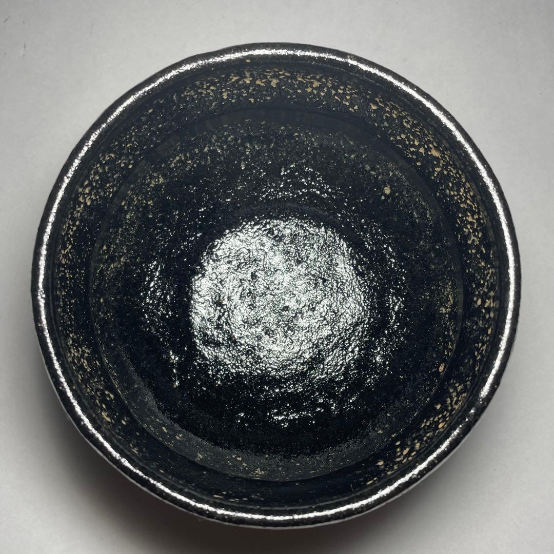 ◇「鉢開」 黒楽茶碗 【平安祥悦】造 利休七種之内 四方桟共箱 共布