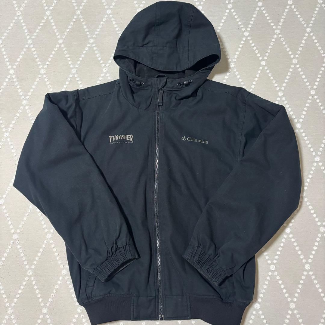希少 THRASHER × Columbia コラボ フーディジャケット