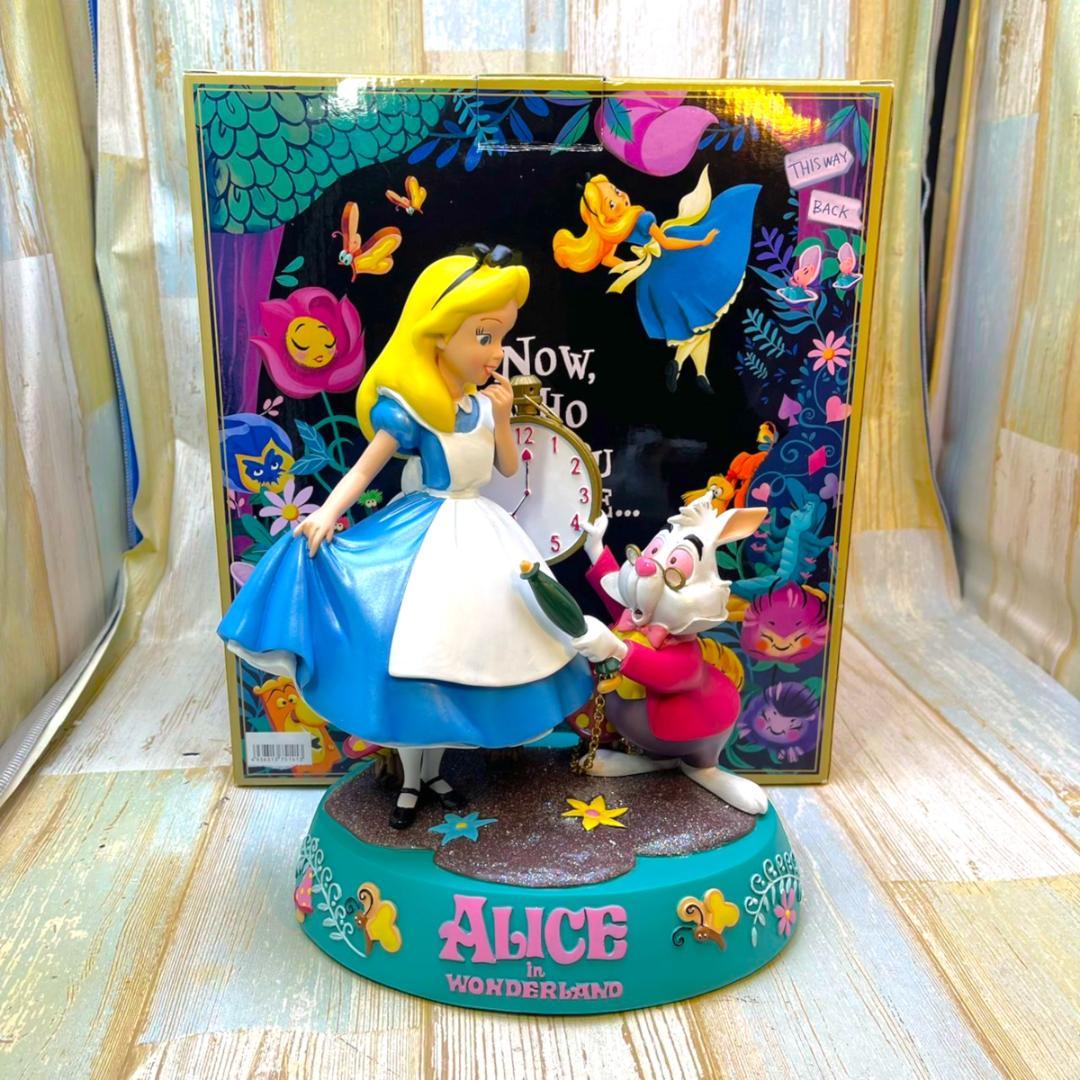 激レア☆不思議の国のアリス Alice 白うさぎ 時計 ビッグフィギュア