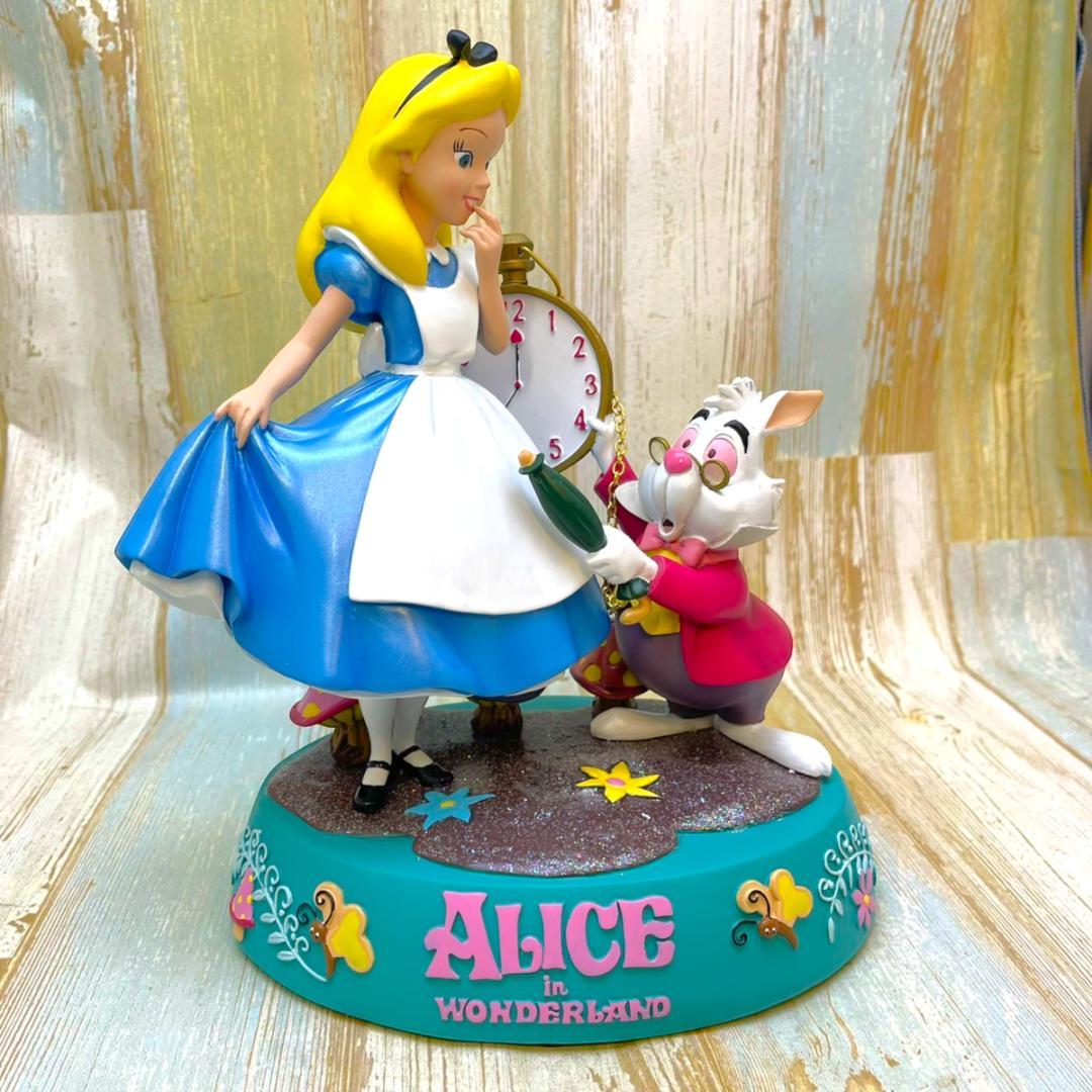 激レア☆不思議の国のアリス Alice 白うさぎ 時計 ビッグフィギュア